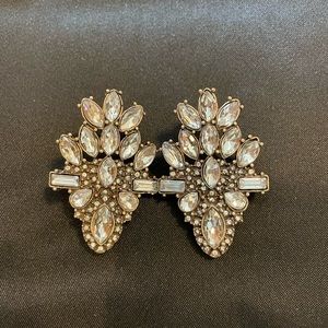 Silver and crystal earrings